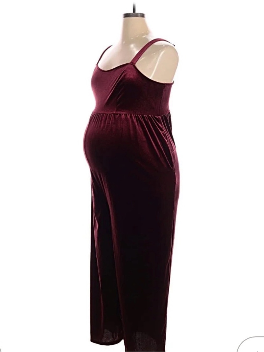 Old Navy Velvet Wine Red Jumpsuit